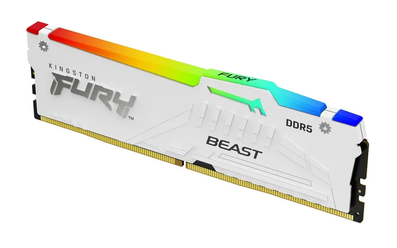 Kingston FURY Beast RGB DDR5-6000 – 16GB – CL30 – Single Channel (1 pcs) – AMD EXPO & Intel XMP – Vit med RGB