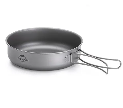 Campingstekpanna i Titan, Lättvikt, Ihopfällbart Handtag, TJP02