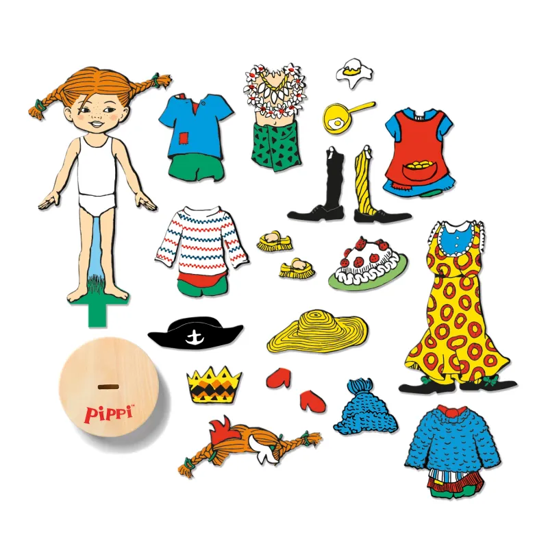 Pippi Magnetdocka Ombyte