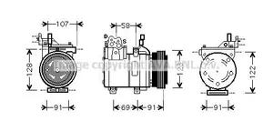 AVA COOLING SYSTEMS HYAK161 AC-kompressor