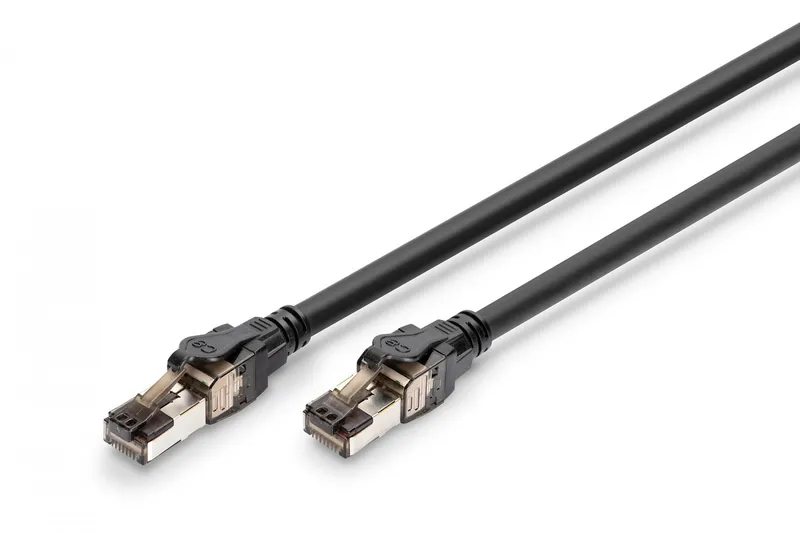 DIGITUS patch cable - 50 cm - black - Svart - 0.5m