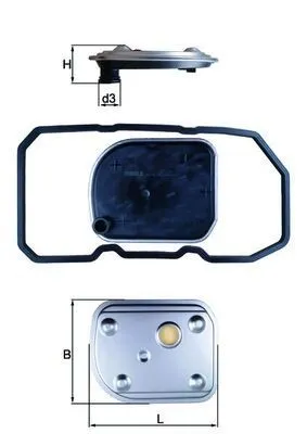 Oljefiltersats, automatväxellåda MAHLE HX 158D