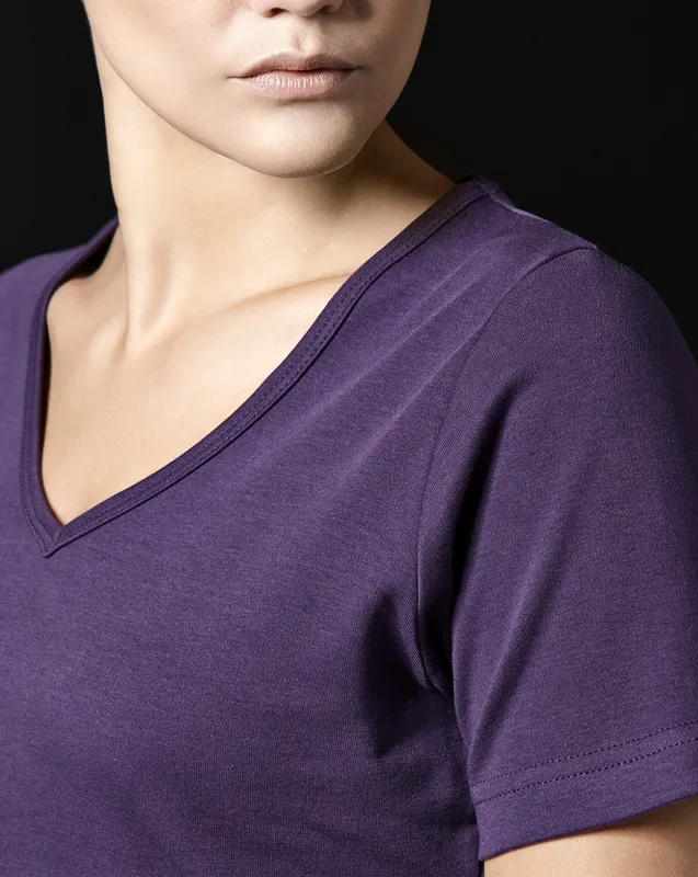 ID Feminin V-ringad T-shirt Pink (#2144)