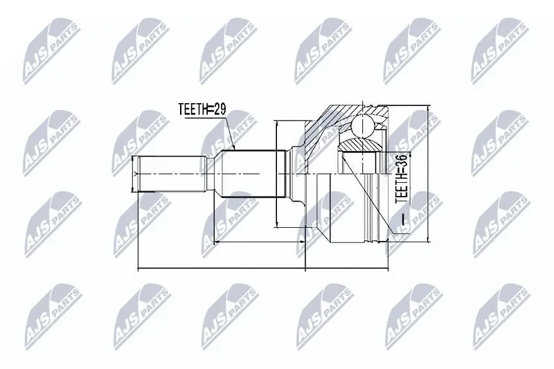 NTY NPZ-CH-012 Ledsats, drivaxel