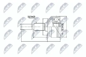 NTY NPZ-CH-012 Ledsats, drivaxel