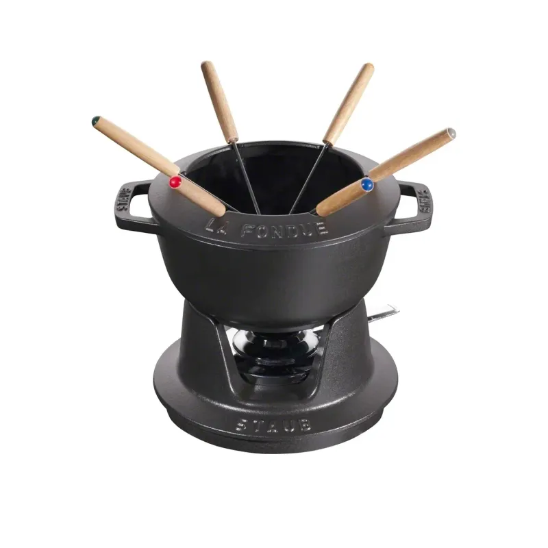 Staub Specialities Fondueset 18 cm, Svart