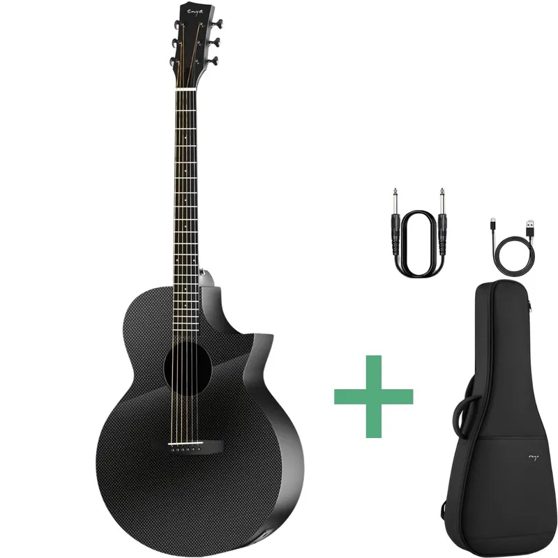 Enya X3 Pro western-gitarr svart