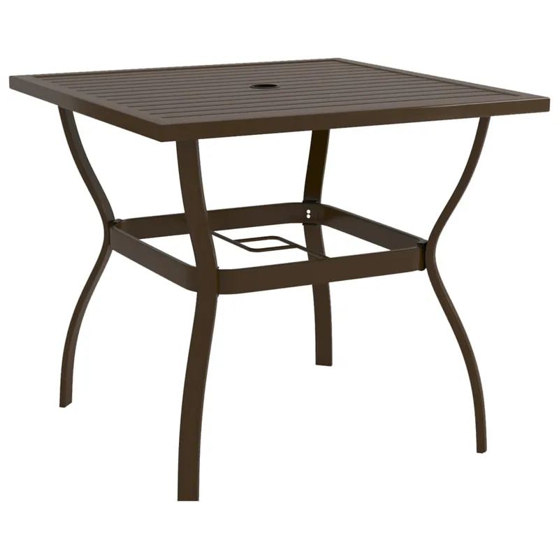 Vidaxl Trädgårdsbord, Brunt, 81,5 X 81,5 X 72 Cm, Stål