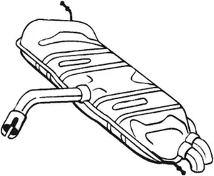 Bakre ljuddämpare BOSAL 233-571