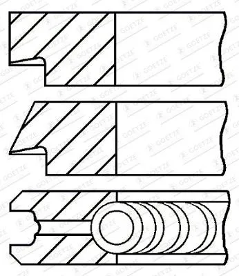 Kolvringsats GOETZE ENGINE 08-145306-00