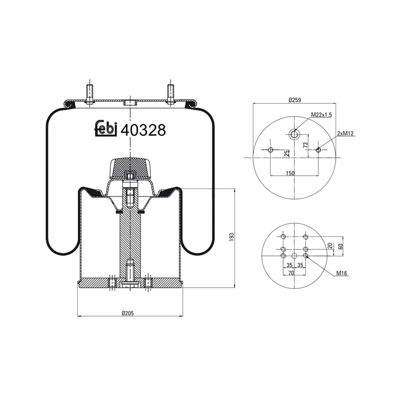 Luftbälg FEBI BILSTEIN 40328