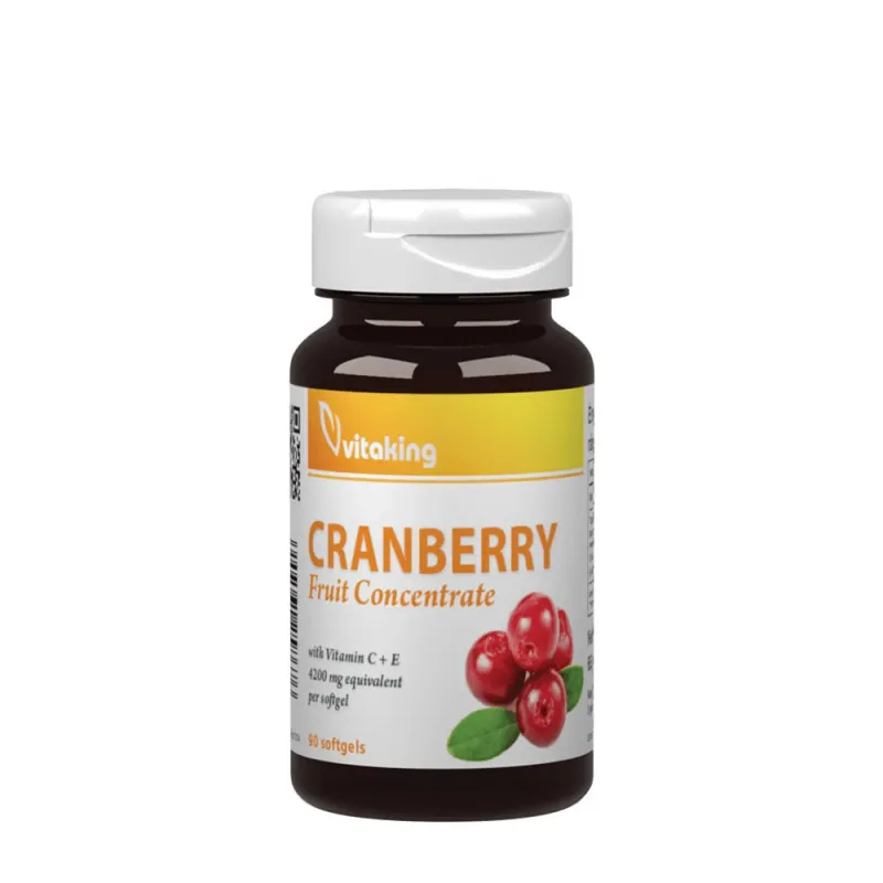 Vitaking – Tranbärskoncentrat med C- och E-vitamin, 4200 mg, 90 kapslar