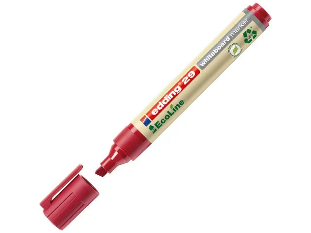 Whiteboardpenna edding 29 EcoLine röd 1-5 mm sned spets – (10 st.)