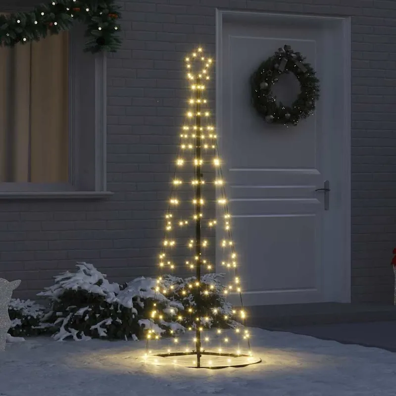 vidaXL LED Julgran EKENAS 250 cm 390 LED-lampor Varmvit Stål Varmvit