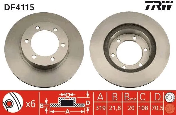 Bromsskiva TRW DF4115