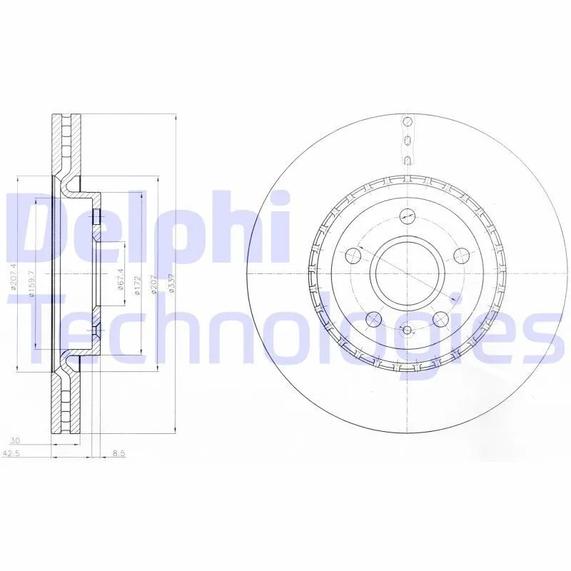 Bromsskiva DELPHI BG9068