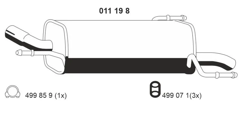 Bakre ljuddämpare ERNST 011198