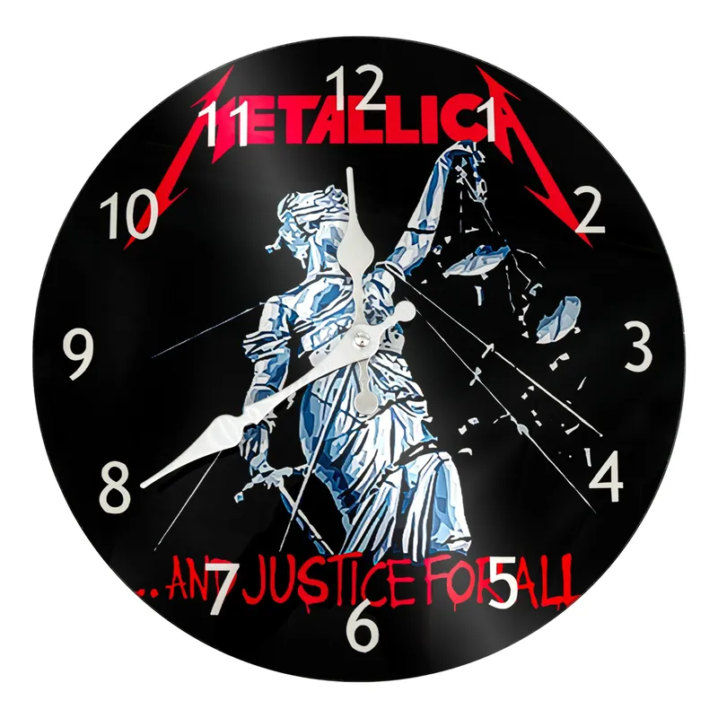 Väggklocka i Glas Metallica