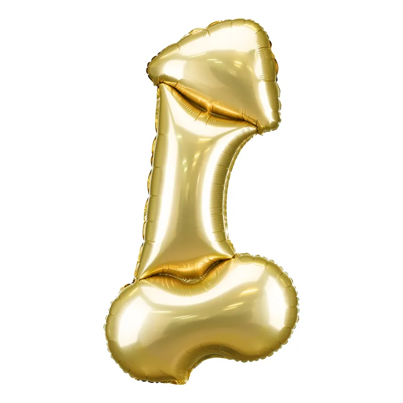 Stor folieballong – Penis – Guld