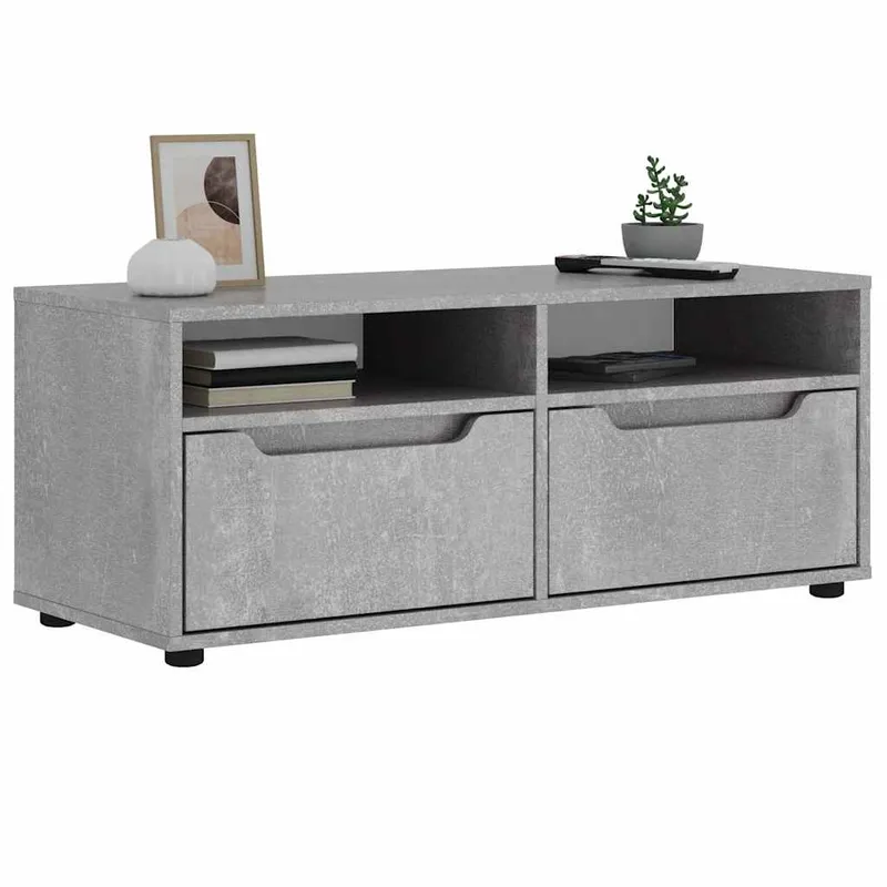 vidaXL TV-bänk VISNES betonggrå 100x40x38 cm konstruerat trä