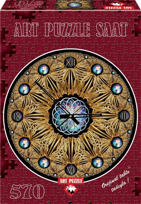 Pussel klocka - Gyllene guld 570 bitar