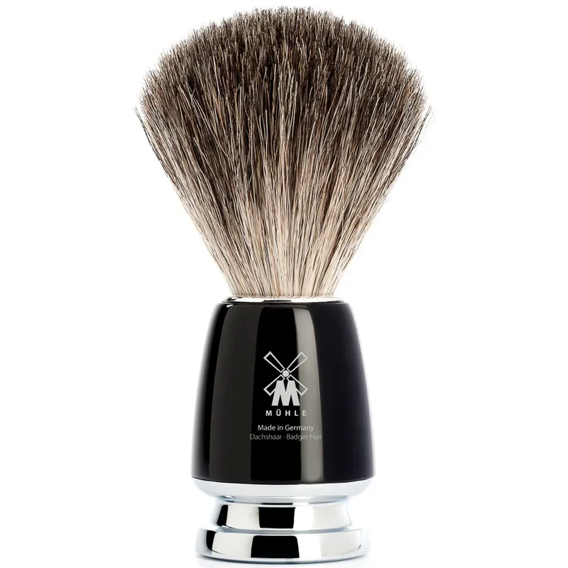 RYTMO Pure Badger Rakborste Resin Black - M