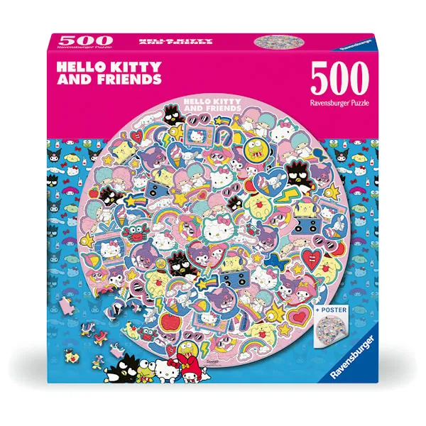 Hello Kitty Circular Pussel 500 bitar, Ravensburger