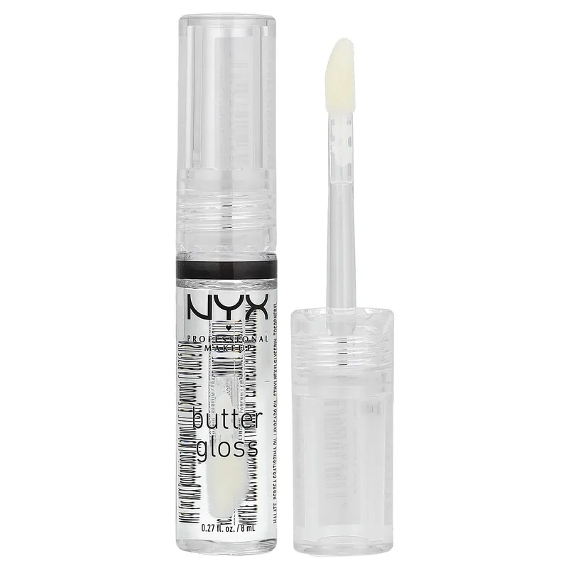 NYX Professional Makeup, Butter Gloss, Läppglans, 54 Sugar Glass, 8ml (0,27 oz)