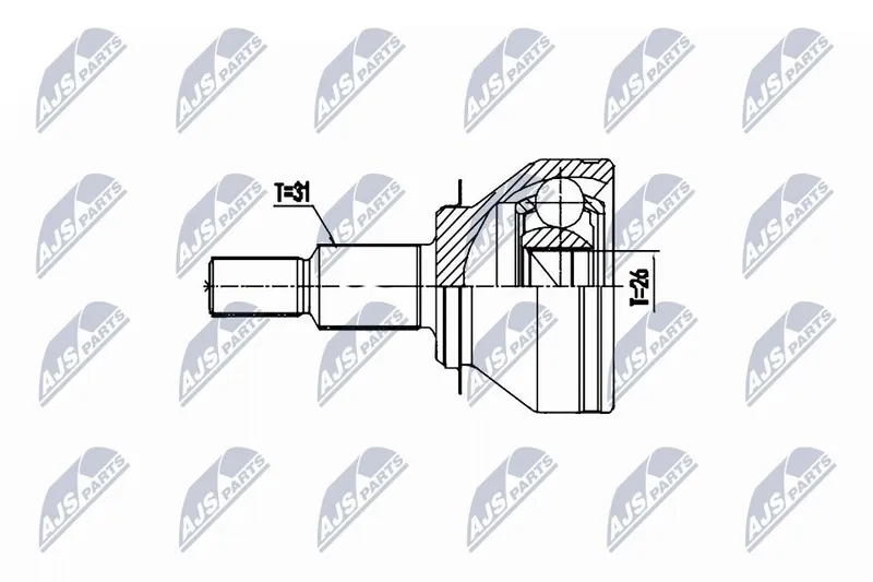 Ledsats, drivaxel NTY NPZ-MZ-059