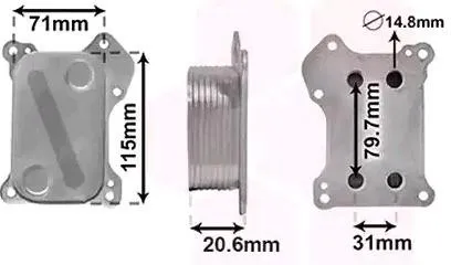 Oljekylare VAN WEZEL 17013702