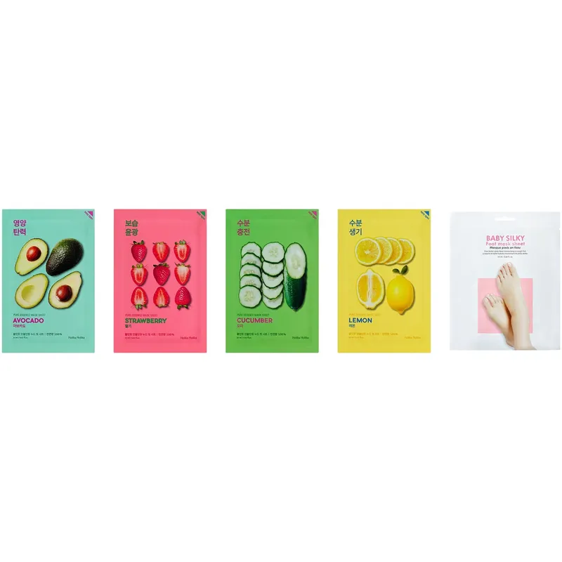 Holika Holika Ultimate Sheet Mask Discovery Set 4 X 20 ml Face Masks & 1 X 18 ml Foot Mask – 98 ml