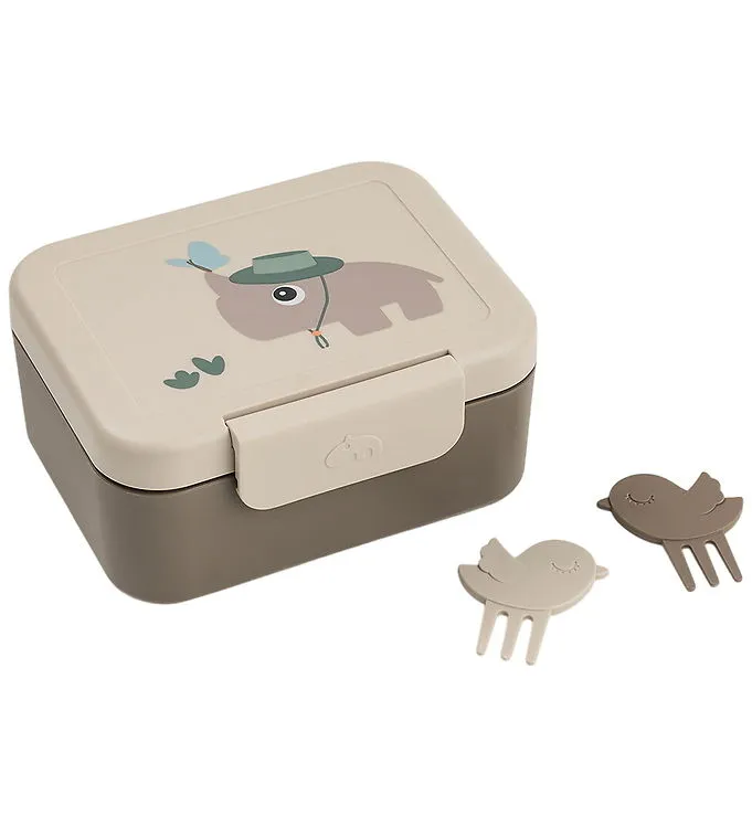 Done By Deer Tiny Trails Matlåda med Snack Picks, Sand