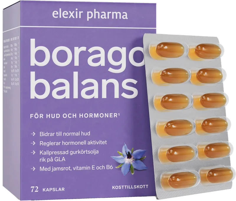 Elexir Pharma Borago Hud & Hormoner 72 st
