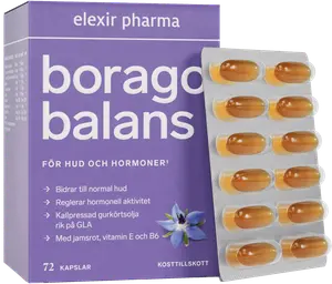 Elexir Pharma Borago Hud & Hormoner 72 st