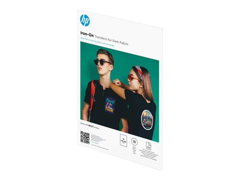 HP Iron-On transfertryck för mörka textilier A4 (210 x 297 mm) 10 ark
