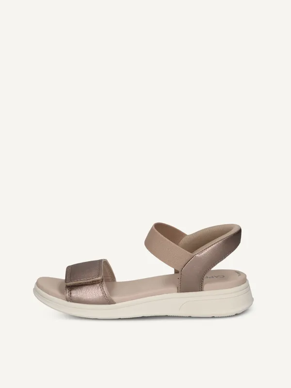 CAPRICE Sandal, brown, made of Leather without heel, Size 36