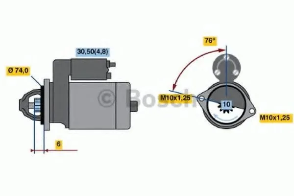 Startmotor BOSCH 0 986 017 500