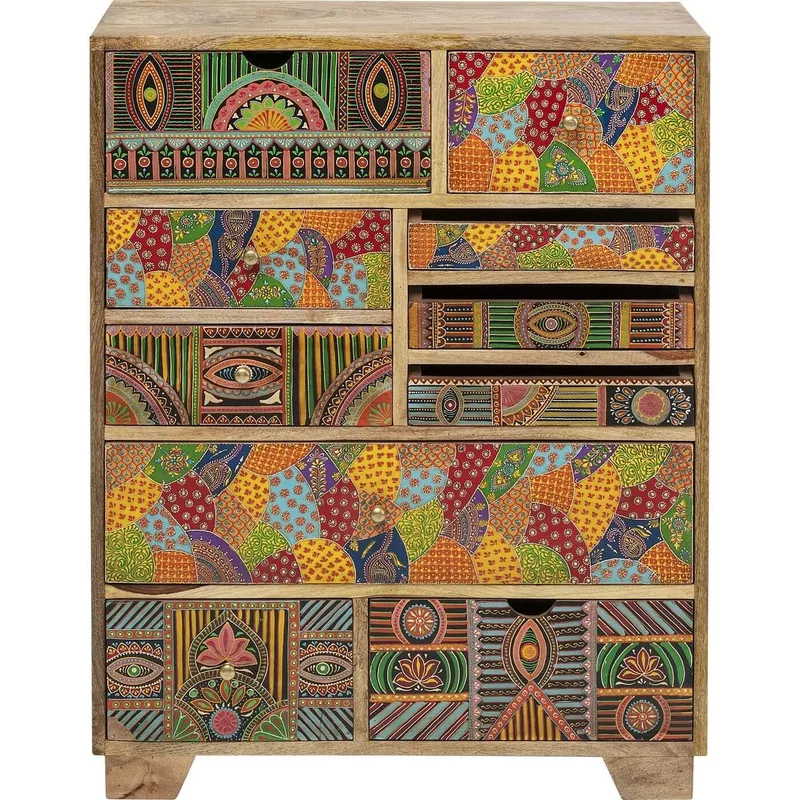 KARE DESIGN Paradise Byrå – Mångfärgat Mangoträ och MDF (68 x 30 cm)