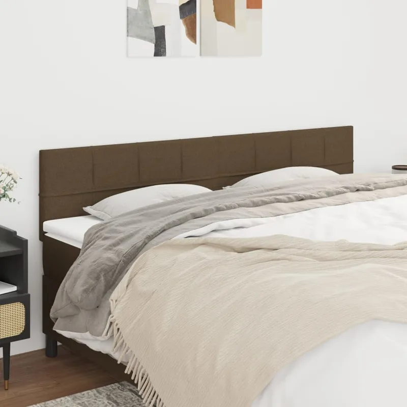 vidaXL Sänggavlar mörkbrun 200x5x78/88 cm tyg (#9354)