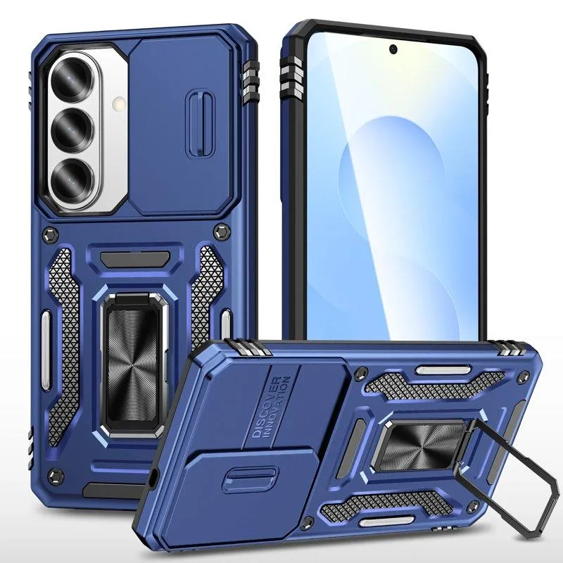 Mobilskal för Samsung Galaxy S26 Kickstand PC + TPU – Mörkblå