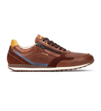 Pikolinos för män. M2A-6292C1 Bruna Liverpool Sneakers i läder (43), Hud, Karta, Nyckelband, Zip, Casual