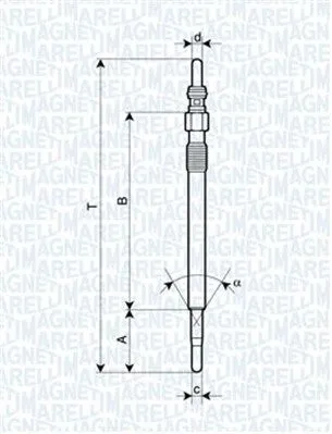Glödstift MAGNETI MARELLI 062900047304