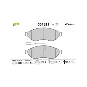 Bromsbelägg VALEO 301891