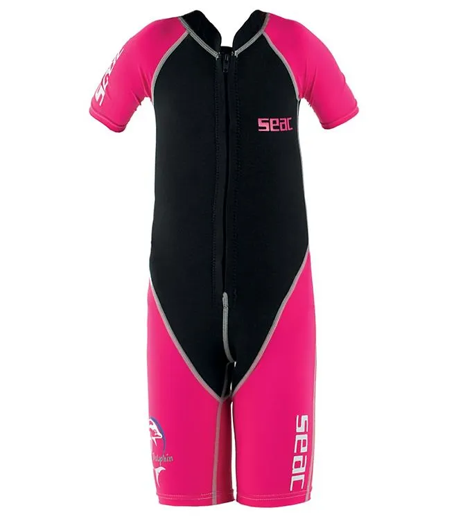 Seac Badoverall - Dolphin Shorty Girl 1,5 mm - Svart/Rosa