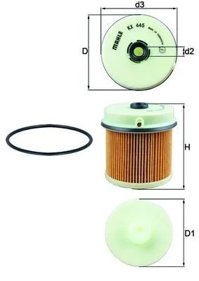 Bränslefilter MAHLE KX 445D