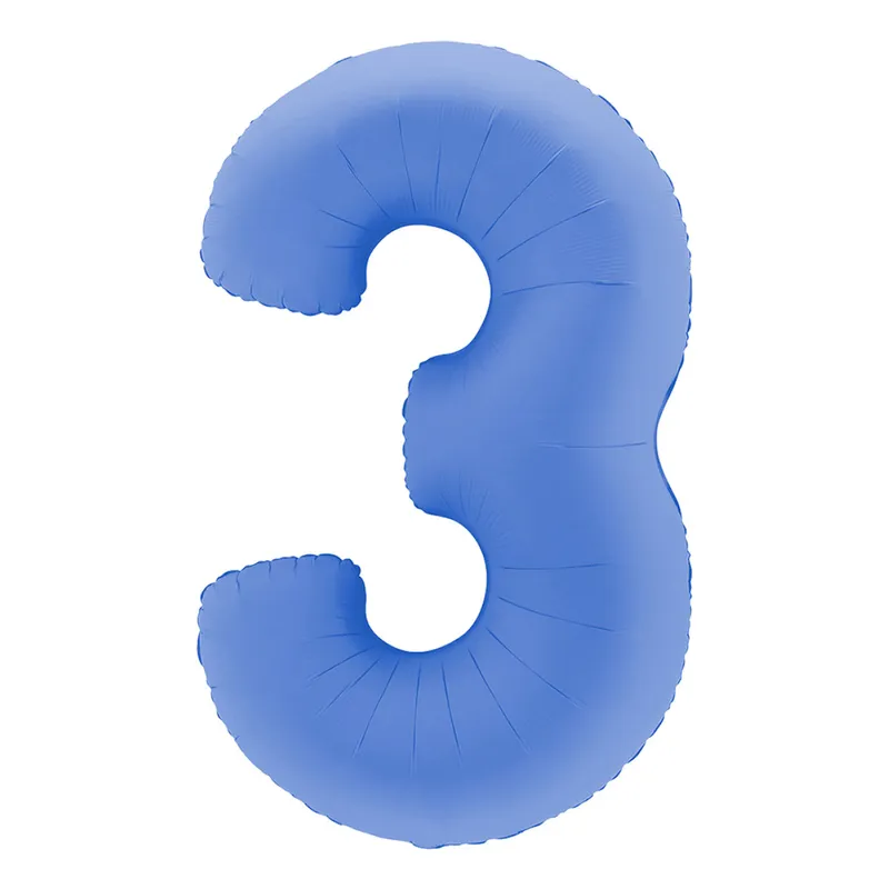 Sifferballong Lotus Blue - Siffra 3