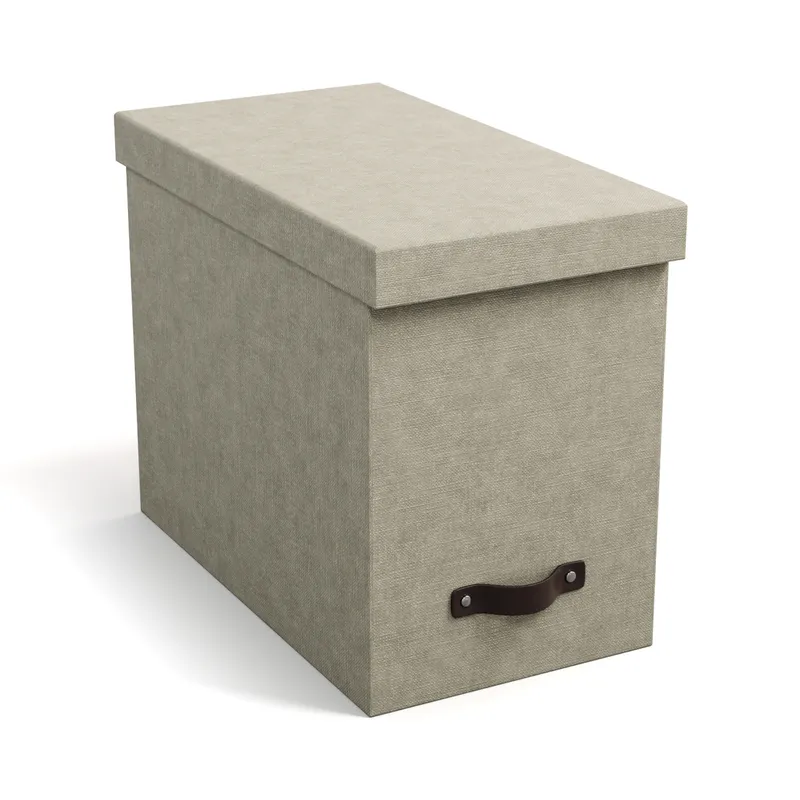 Arkivlåda med hängmappar, Johan canvas, Bigso, Beige