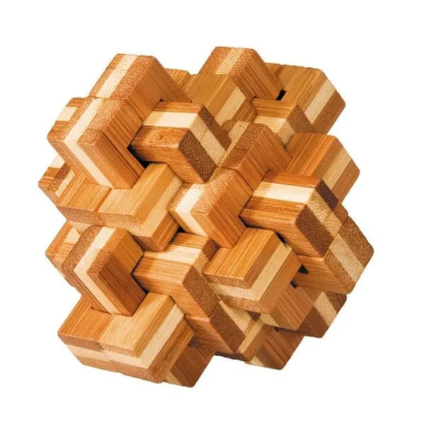 Knep & Knåp, Bambu-3D-pussel – Ananas – Svårighetsgrad 4