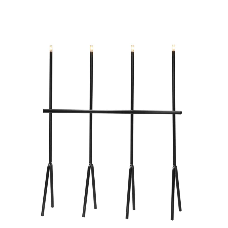 Konstsmide 3912-710TR Adventsljusstake metall, svart 70 cm