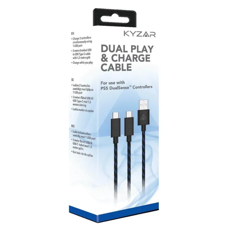 Kyzar Play and charge cable for PS5 – Miscellaneous Tillbehör till spelkonsol – Sony PlayStation 5